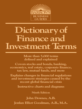 Downes - Dictionary of Finance and Investment Terms