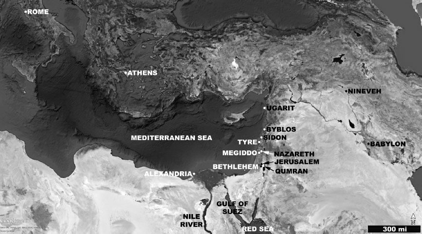 Map of the eastern Mediterranean and Ancient Near East Image courtesy Google - photo 4