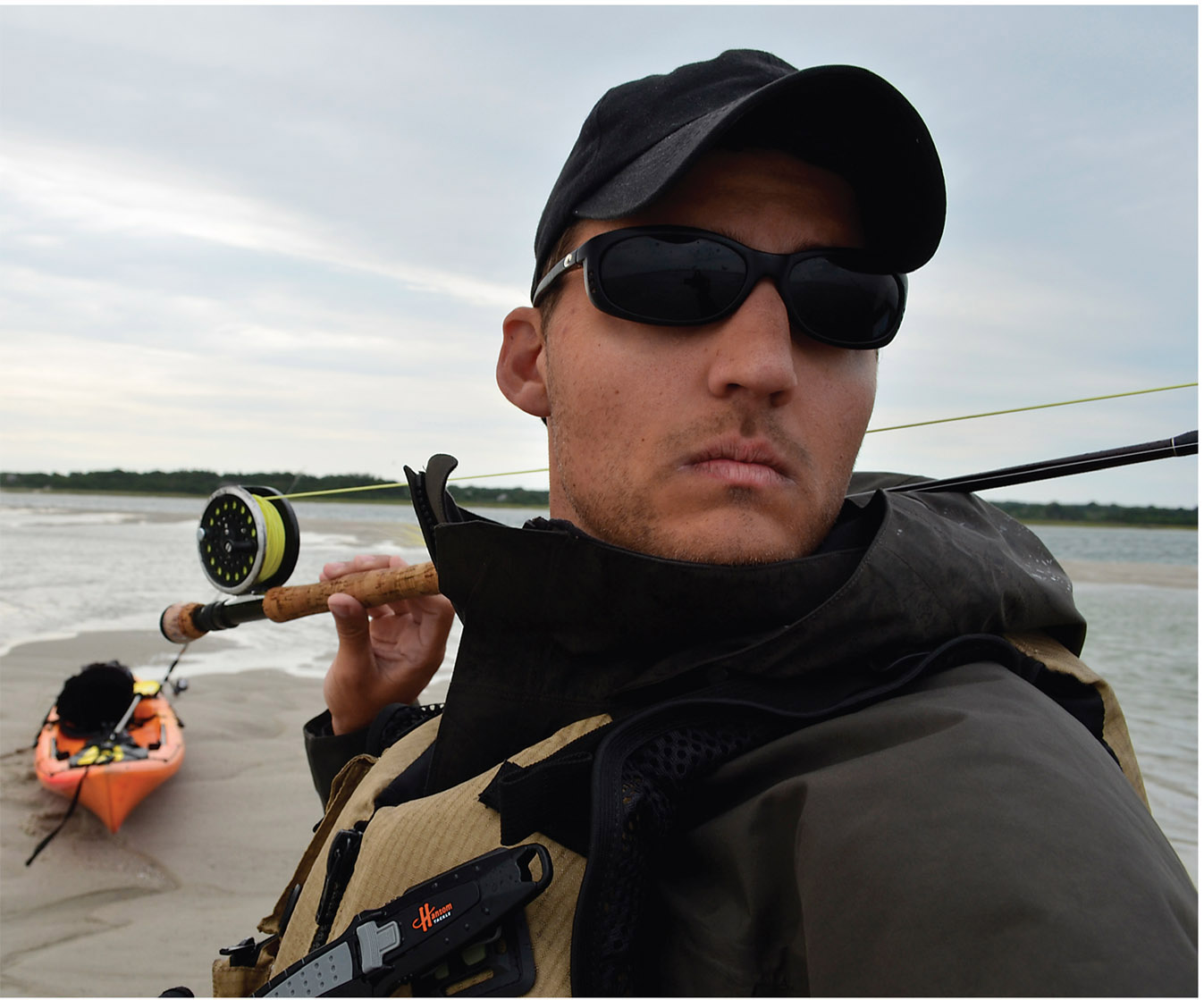 Author Ben Duchesney scans the waters surrounding a sandbar in the middle of - photo 3