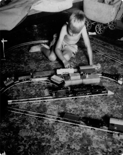 The author as a young train enthusiast As a child growing up in the 1950s I - photo 3