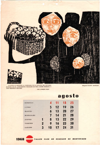 Gladys Afamado woodcut August1968 Almanac Tina In an attempt to break from - photo 8
