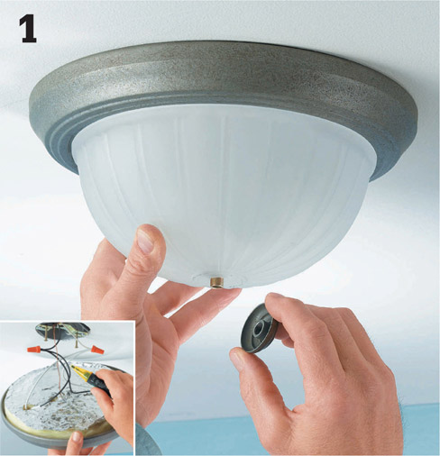 Shut off power to the ceiling light and remove the shade or diffuser Loosen - photo 12