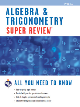 Editors of REA - Algebra & Trigonometry Super Review