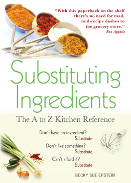 Epstein - Substituting ingredients: the A to Z kitchen reference