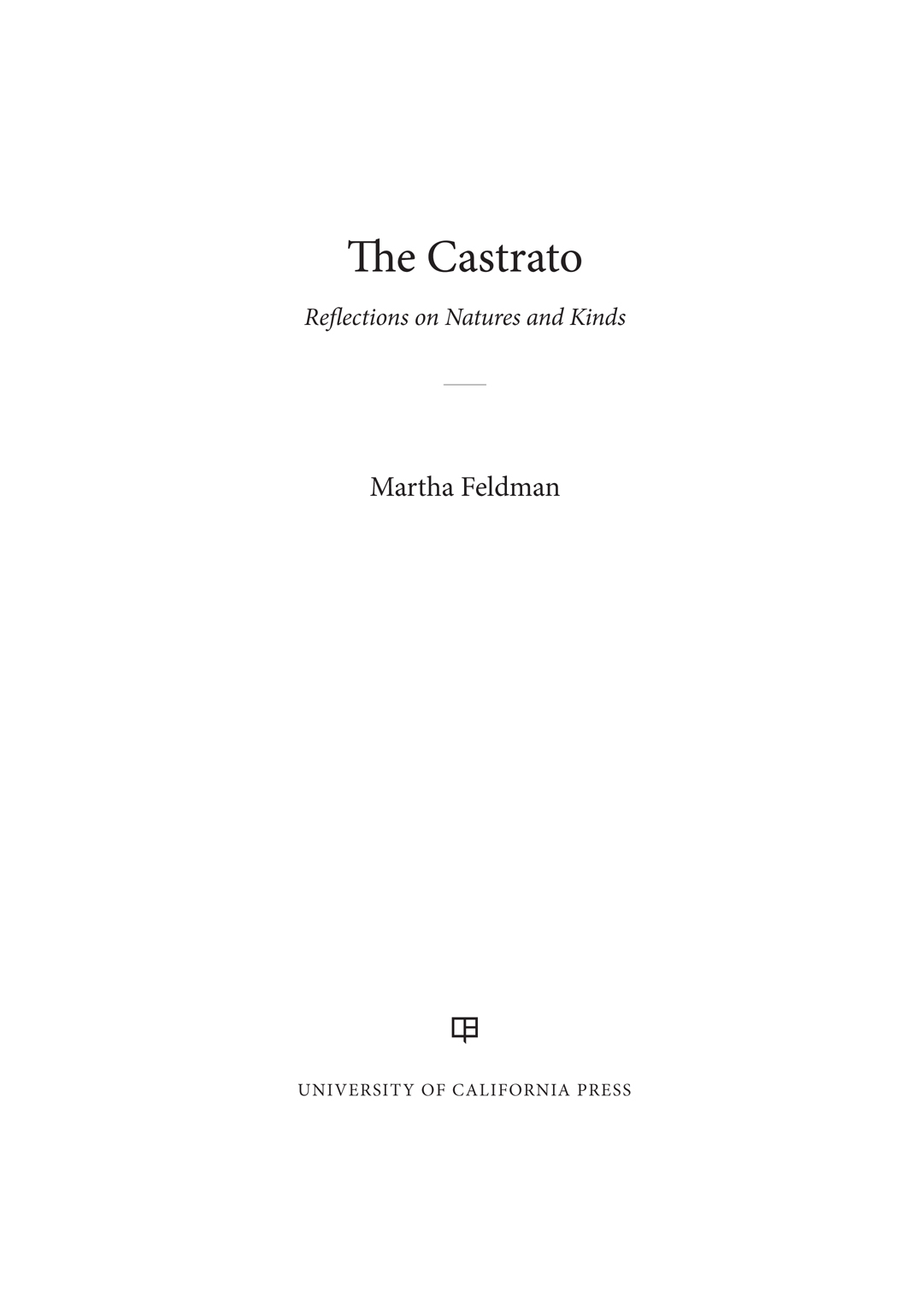 The castrato reflections on natures and kinds - image 1