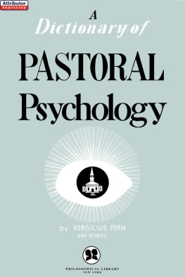 Ferm - A Dictionary of Pastoral Psychology