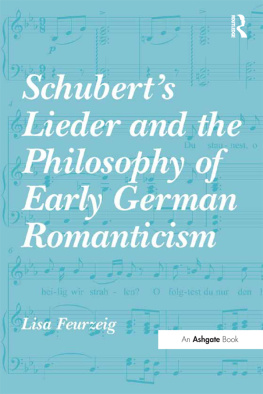 Feurzeig - Schuberts Lieder and the Philosophy of Early German Romanticism