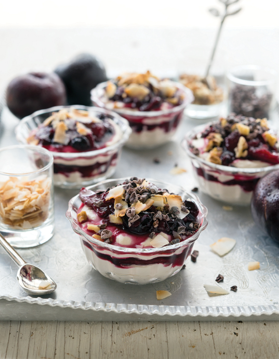 Roasted Plums and Blueberries with Tangy Coconut Cream There are academies - photo 4