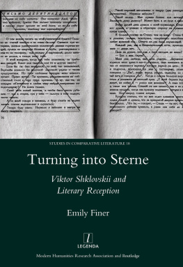 Finer - Turning into Sterne: Viktor Shklovskii and Literary Reception