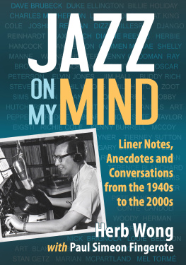 Fingerote Paul Simeon - Jazz on my mind: collected liner notes, anecdotes and conversations from the golden age