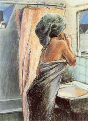 Girl in Bathroom pastel 86 61 cm 34 24 in M any amateur artists shy away - photo 6