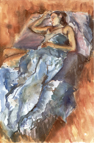 Esther in Bed watercolour 555 38 cm 22 15 in F or the paintings shown in - photo 8