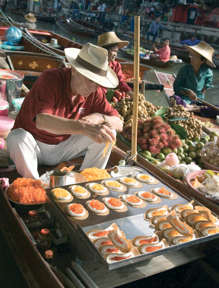 A wonderful array of Thai pancakes at the Damnoen-Saduak floating market in - photo 18