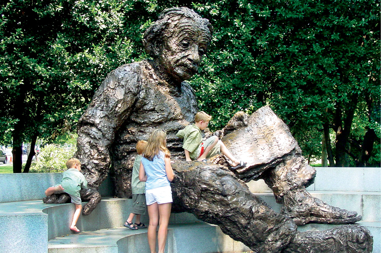 The Albert Einstein statue outside the National Academy of Sciences - photo 14