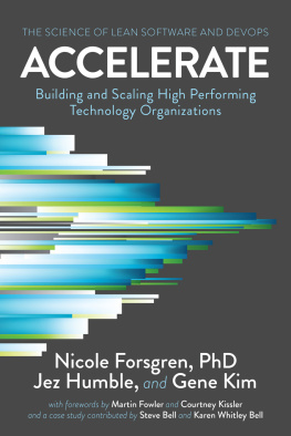 Forsgren Nicole - Accelerate: building and scaling high performing technology organizations