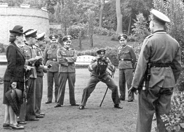 Tourists A group of German army soldiers capture images of a days outing - photo 3