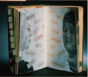 A spread from an altered book by artist Sas Colby This 2004 work titled - photo 5