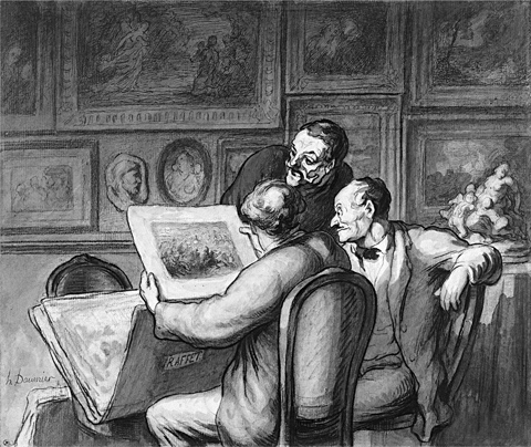 3 Trois amateurs devant La revue nocturne de Raffet Daumier admired the work - photo 4