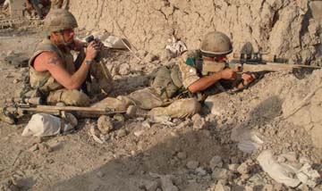 Snipers Hugh Keir and Jared Cleary on the Alamos eastern wall - photo 17