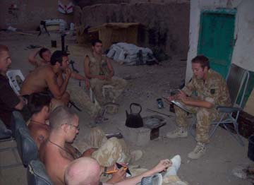 Cpl Danny Groves briefs the mortars Anti-clockwise from Danny Rangers Adam - photo 19