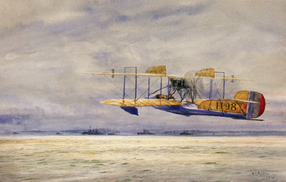 Royal Naval Air Service flying boat watercolour by W L Wyllie 1916 - photo 6