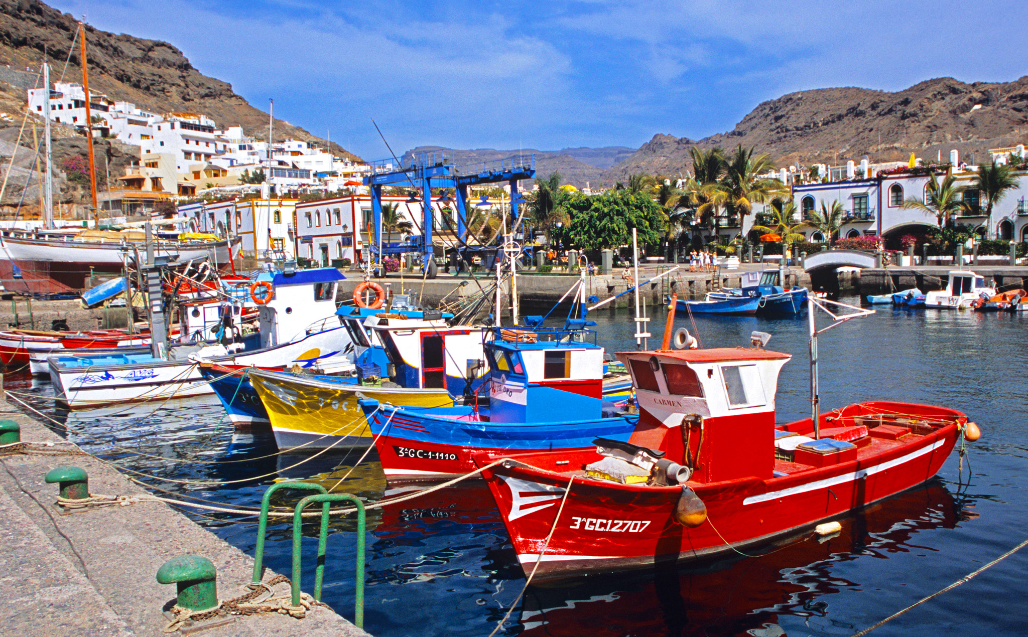 Colourful boats in the marina at Puerto de Mogn Top 10 Gran Canaria - photo 7