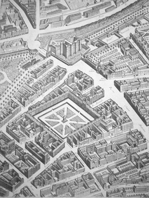 Detail showing the Place Royale and the Bastille from the Plan de Turgot - photo 3