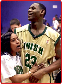 LeBron and his mother when he was in high school LeBron was shy and awkward as - photo 5