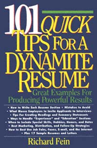 title 101 Quick Tips for a Dynamite Resume author Fein Richard - photo 1