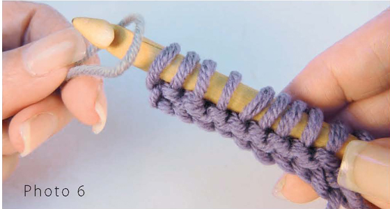 Pull the second color through one loop on your hook see Photo 7 Yarn over - photo 6