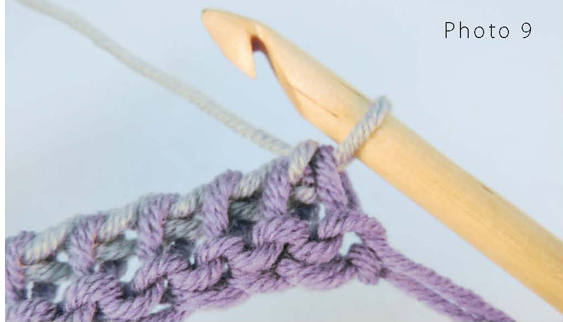 Skip the first stitch and insert the hook in the next stitch see Photo 10 as - photo 9