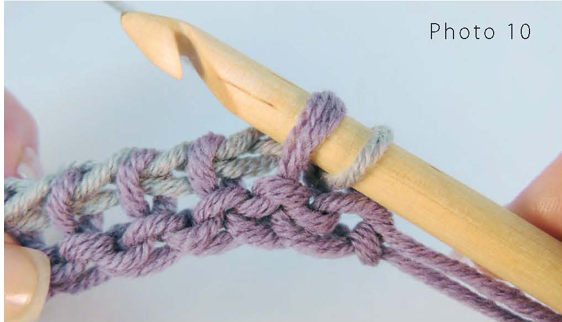 Yarn over and pull a loop through leaving it on the hook see Photo 11 - photo 10