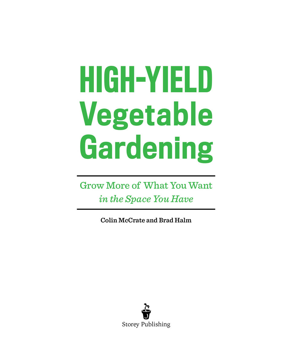 Contents Introduction Becoming a High-Yield Vegetable Gardener This book is for - photo 2