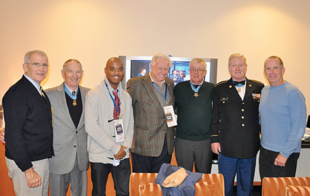 Oliver North and Bob Hamer with American Heroes at the 2012 Army-Navy Game - photo 27