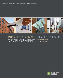 Hamilton David Professional real estate development: the ULI guide to the business