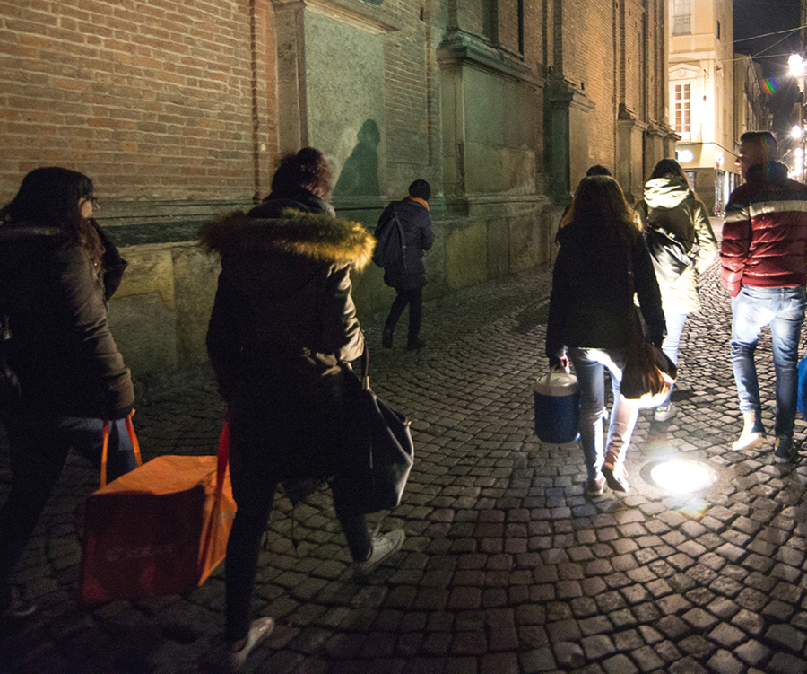 Youth volunteers with SantEgidio head out in Turin Italy to distribute hot - photo 4