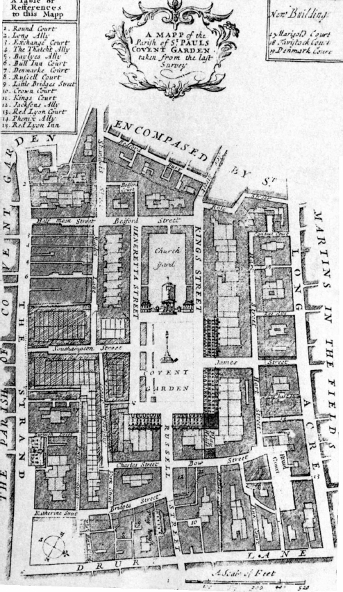 A Map of the Parish of St Pauls Covent Garden from Stows Survey of 1755 - photo 1
