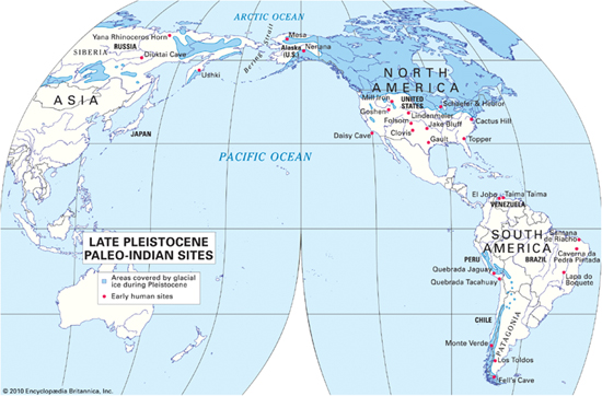 Early humans crossed from northeastern Asia to the Americas over a - photo 2