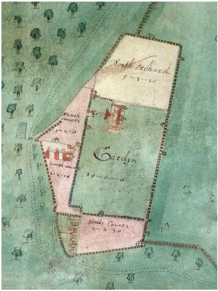 William Seniors map of Hardwick 1610 showing the Old and New Halls and - photo 31