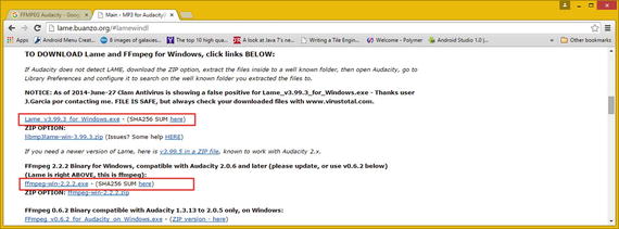 Figure 1-9 Download LAME 3993 and FFMPEG 222 libraries Installing these - photo 9