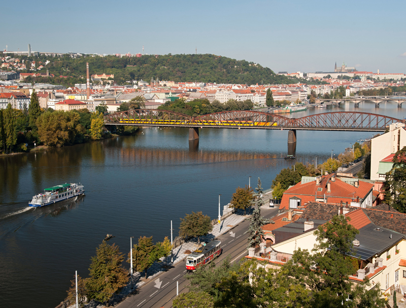 View from Vyehrad Prague is divided into two unequal halves by the river - photo 6