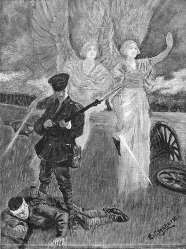 The legend of the Angel of Mons as imagined in a 1920 painting The war - photo 2