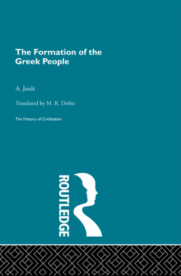 Jardé - The Formation of the Greek People