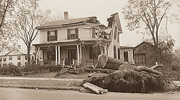 The aftermath of the Hurricane of 1938 in Amherst Massachusetts On September - photo 4