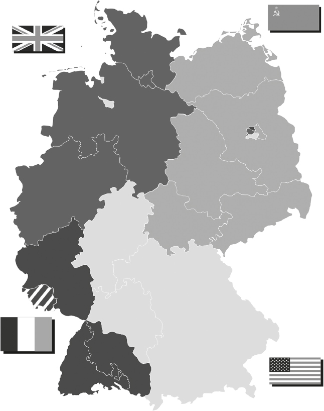 The post-Second World War German Allied occupation zones agreed by the Four - photo 4