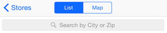 Figure 1-7 Find a stores by city or ZIP code switche between List and Map - photo 7