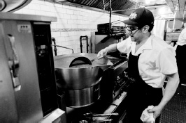 Juan Castillo Kitchen Manager making up a fresh batch of Joannes Marinara - photo 6