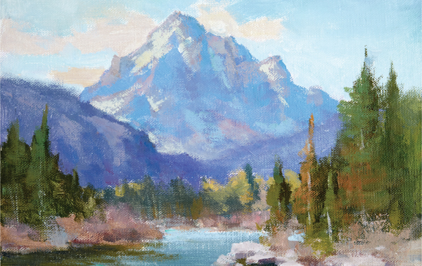 The Teton Open acrylics on linen glued to masonite board 8 10 20cm 25cm - photo 4