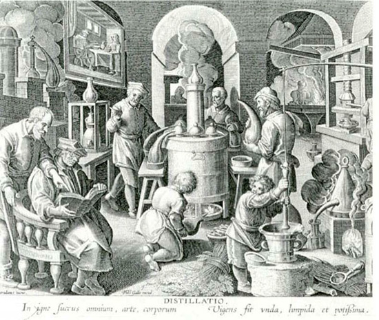 16th century engraving showing the distillation process However it was only in - photo 3