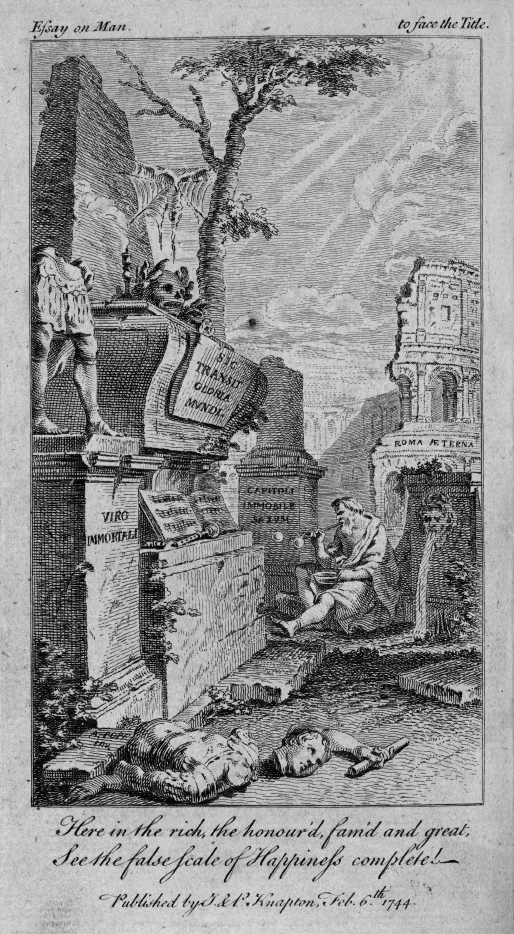 Frontispiece to An Essay on Man from the 1745 edition designed by Pope The - photo 2